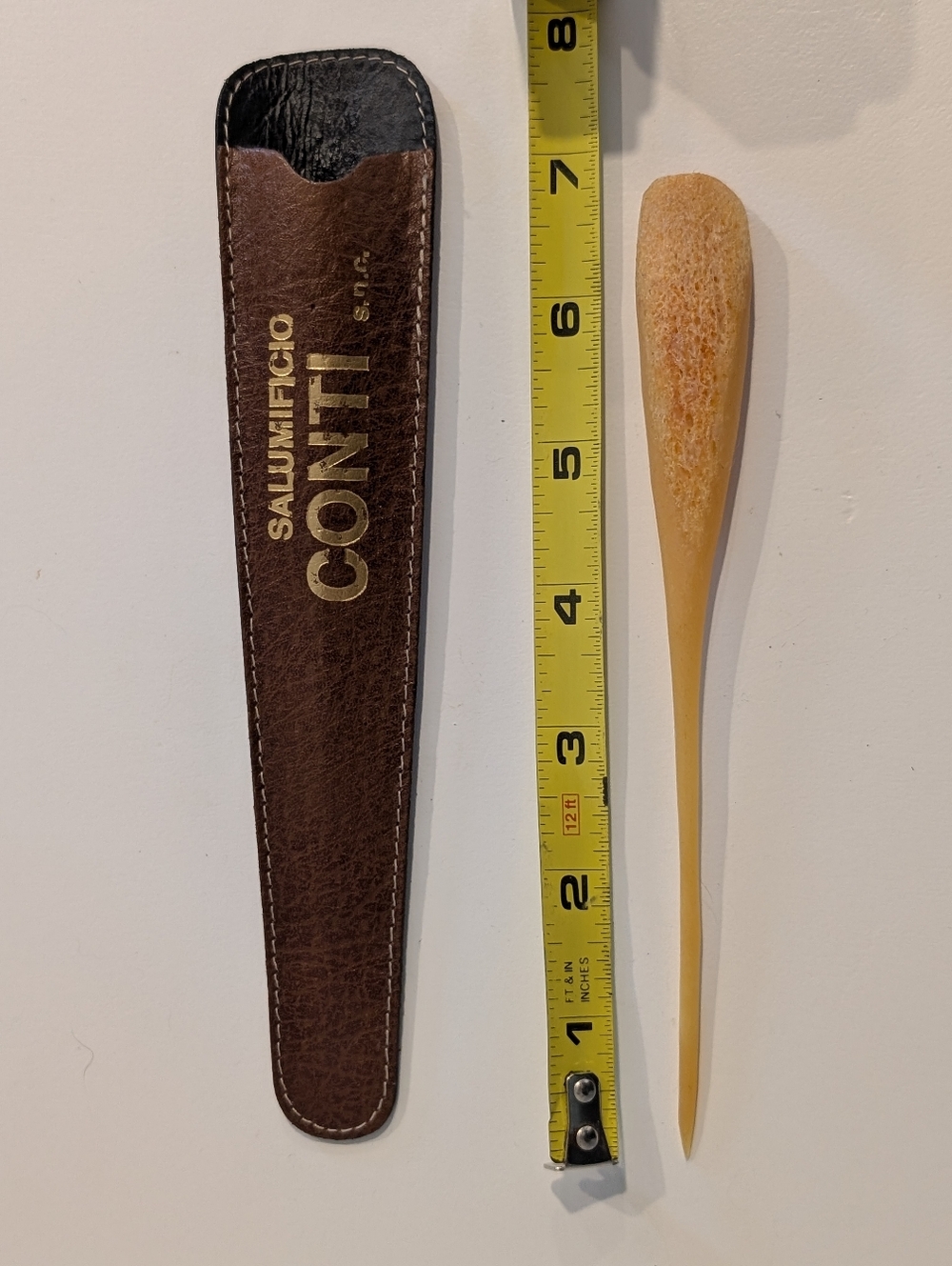 Conti Horse Bone Charcuterie Tester with Leather Case - Picture 4 of 4